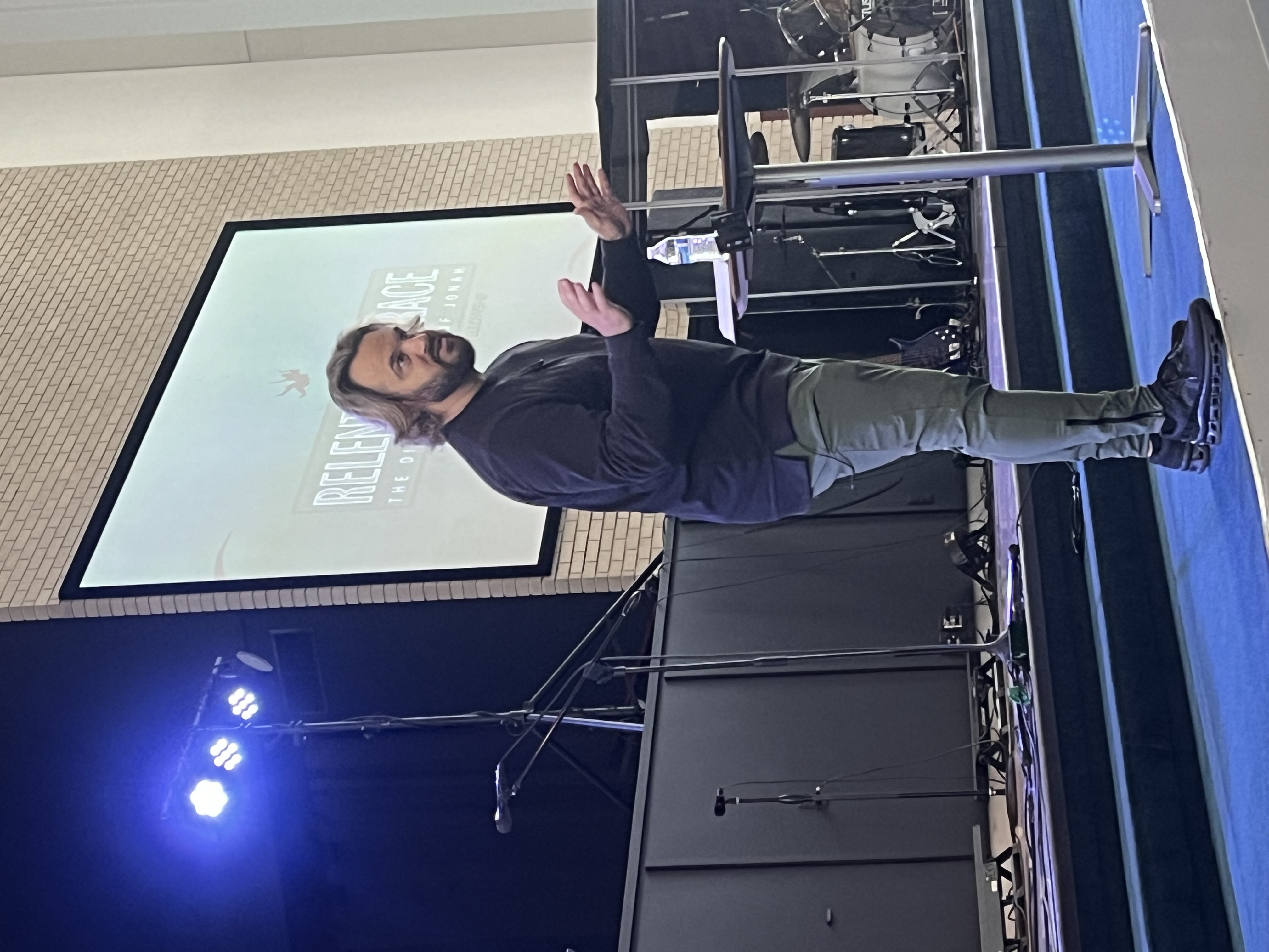A pastor preaching a Bible-centered message at Christ Fellowship Tampa