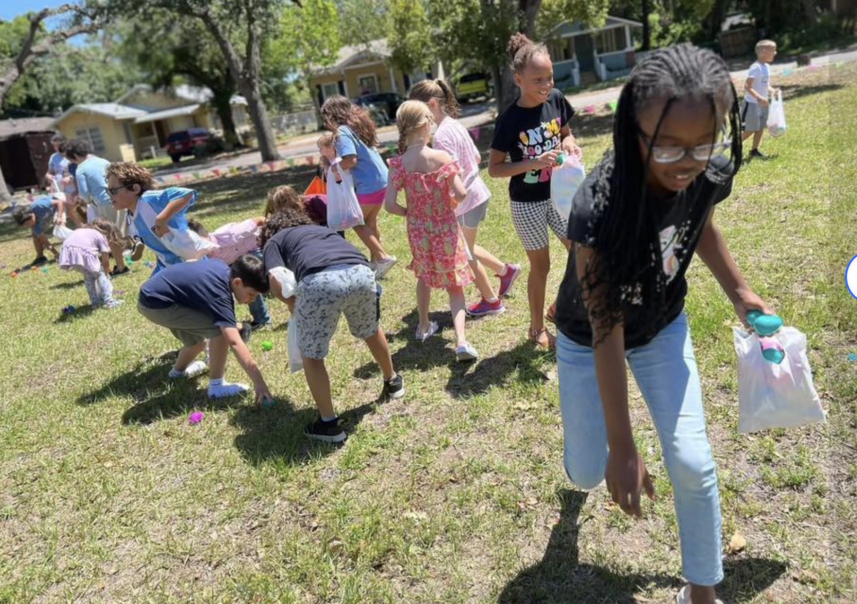 Children enjoying an outdoor Christ Fellowship family event together